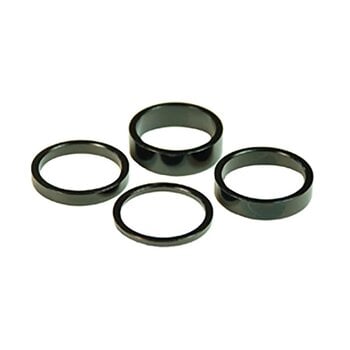 Wheels Manufacturing Wheels Manufacturing Headset Spacer 1-1/8'' Height 2.5mm/5mm/7.5mm/10mm Aluminum Black 4pcs