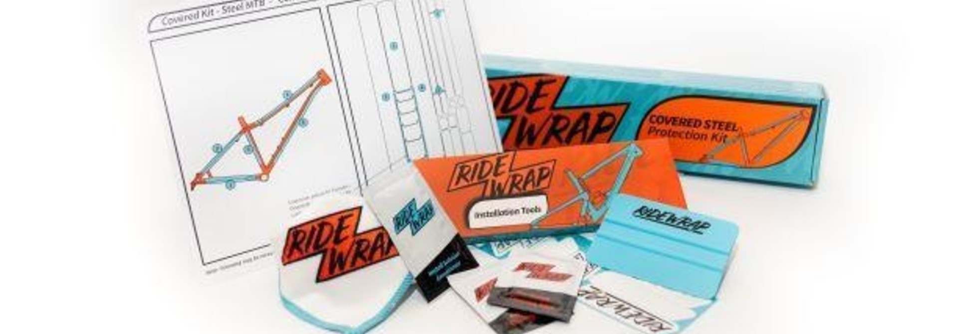 Ridewrap Covered Frame Protection Kit, Collective Series, Steel MTB, Clear Gloss Finish