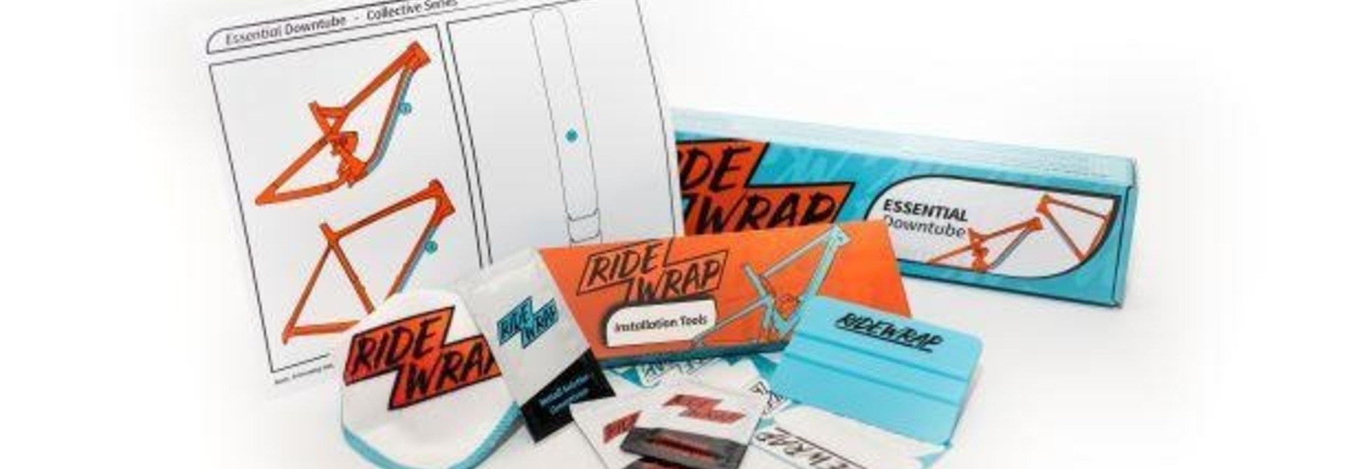 Ridewrap Essential Downtube Protection Kit, Collective Series, Clear Gloss Finish, Xtra Thick