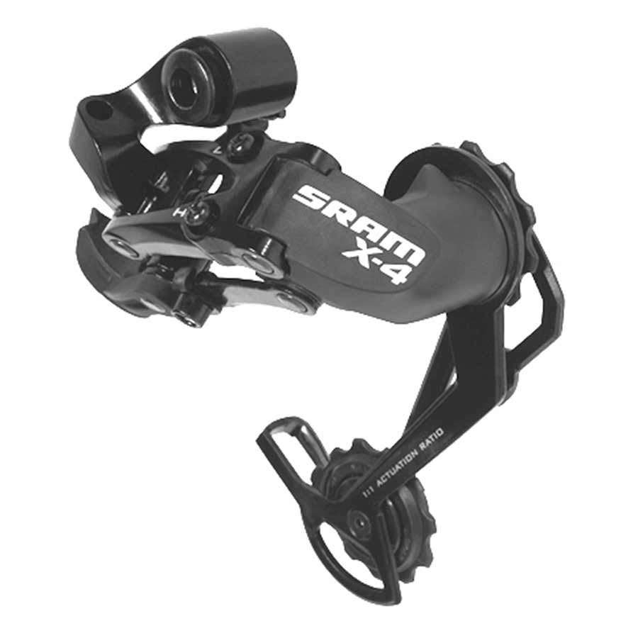 Sram, X4, Rear derailleur, 9/8/7 sp, Lng cage, Black The Inside Line Mountain Bike Service Ltd.