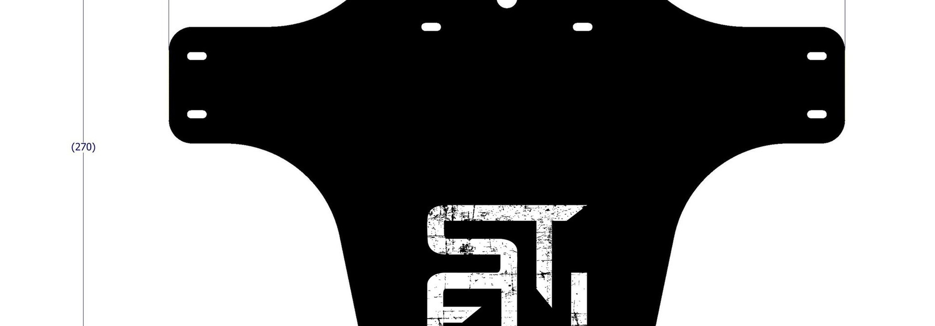 STFU Fender Gunk Guard Square Logo Black/White