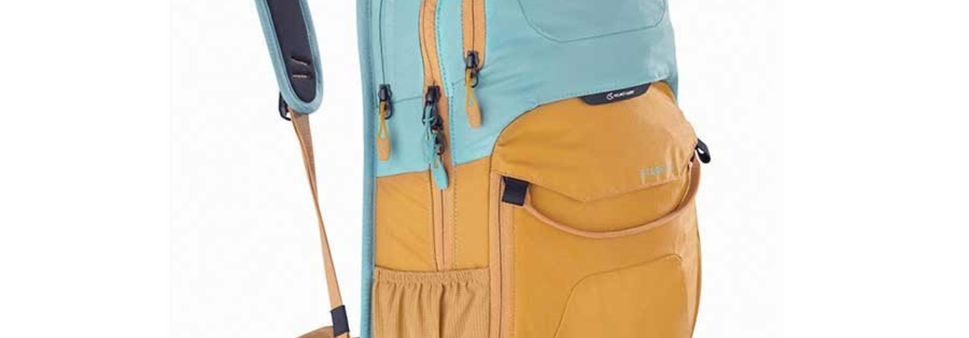 EVOC, Stage 12, Hydration Bag, Volume: 12L, Bladder: Not included, Aqua Blue/Loam