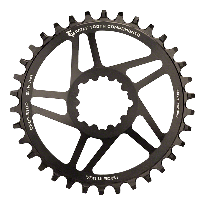 Wolf Tooth Direct Mount Chainring 36t SRAM Direct Mount Drop-Stop