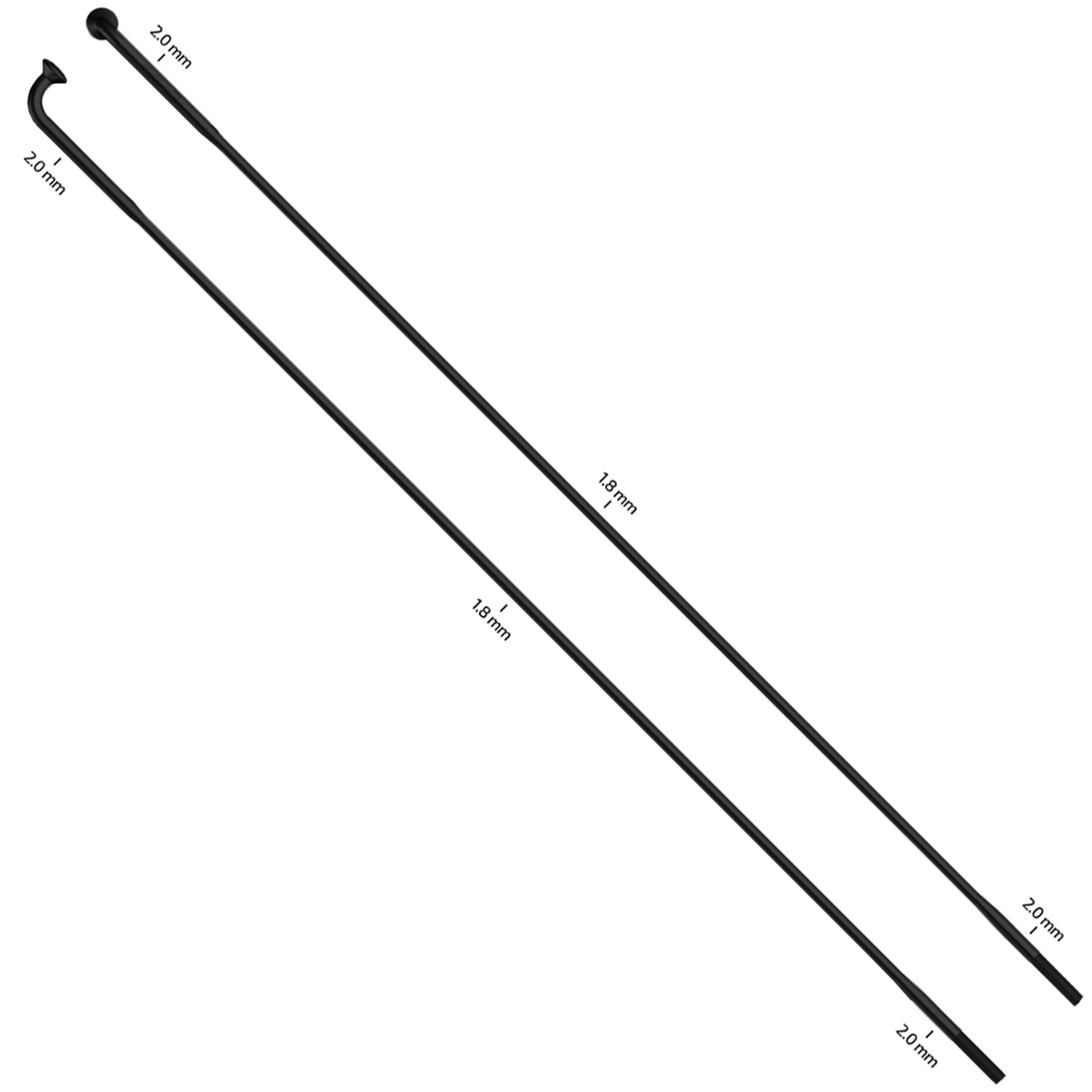 NABE Zipp Spoke Et Nipple 226mm CX-Sprint StraightPull Qty3 Black