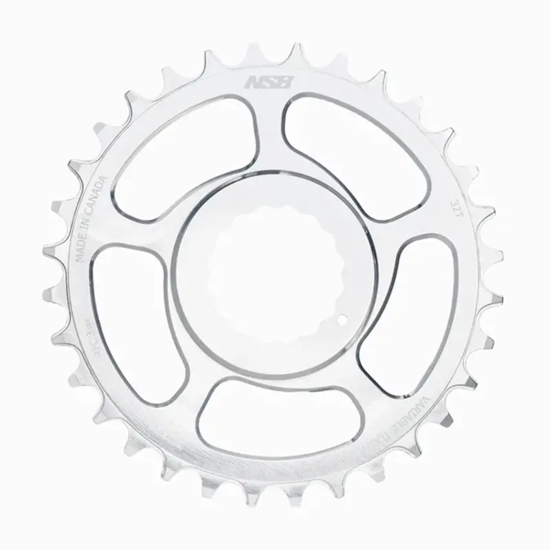 North Shore Billet NSB Variable Tooth Chainring DM RaceFace Cinch 32T Boost Silver