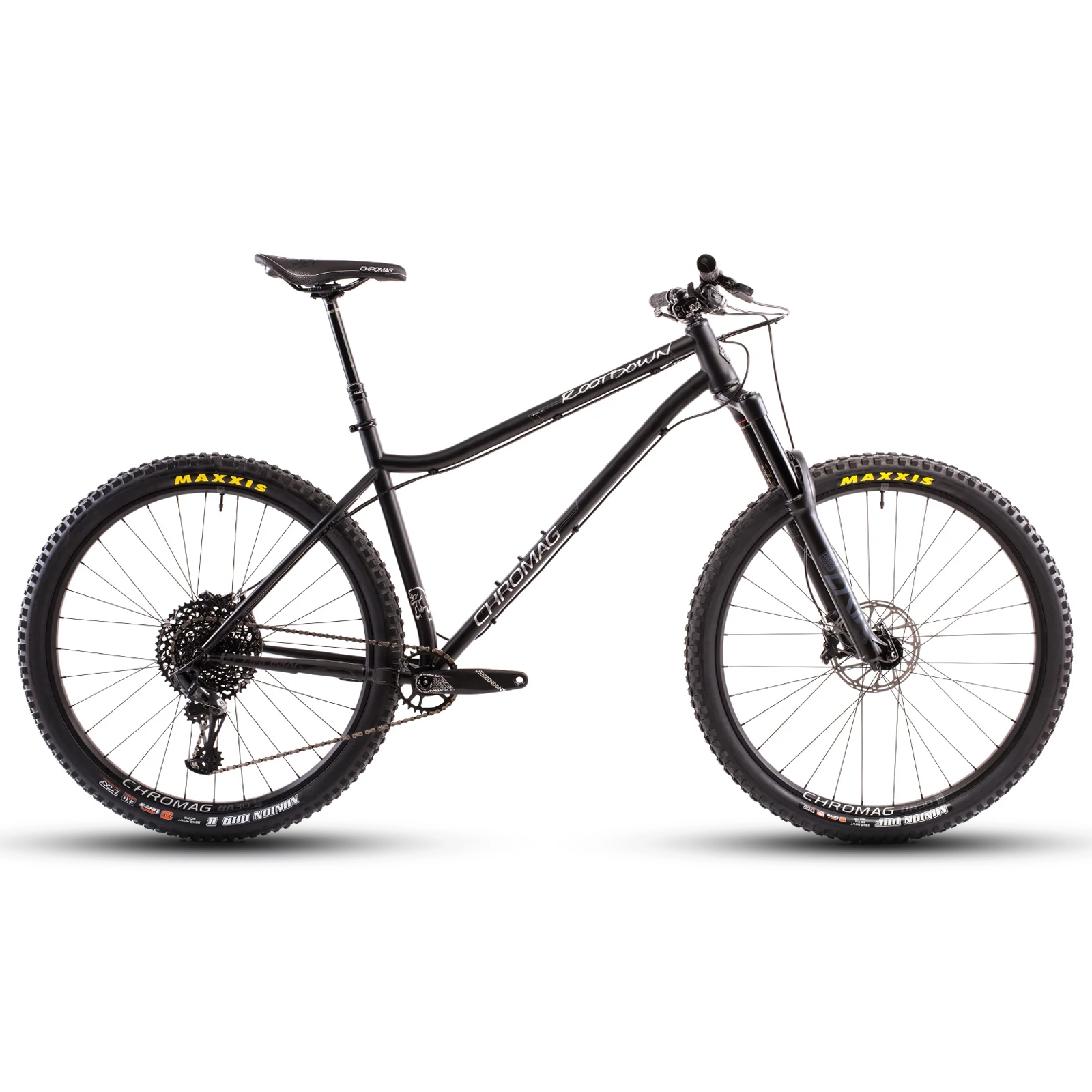 Rootdown Chromag Bikes Chromoly Steel Hardtail Mountain Bike MTB Black CHROME M COMPLETE G2