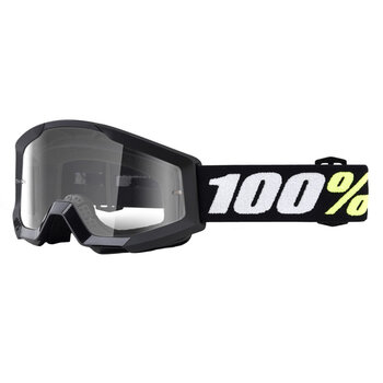 100% 100% Strata Mini Youth Goggles Black / Clear Lens