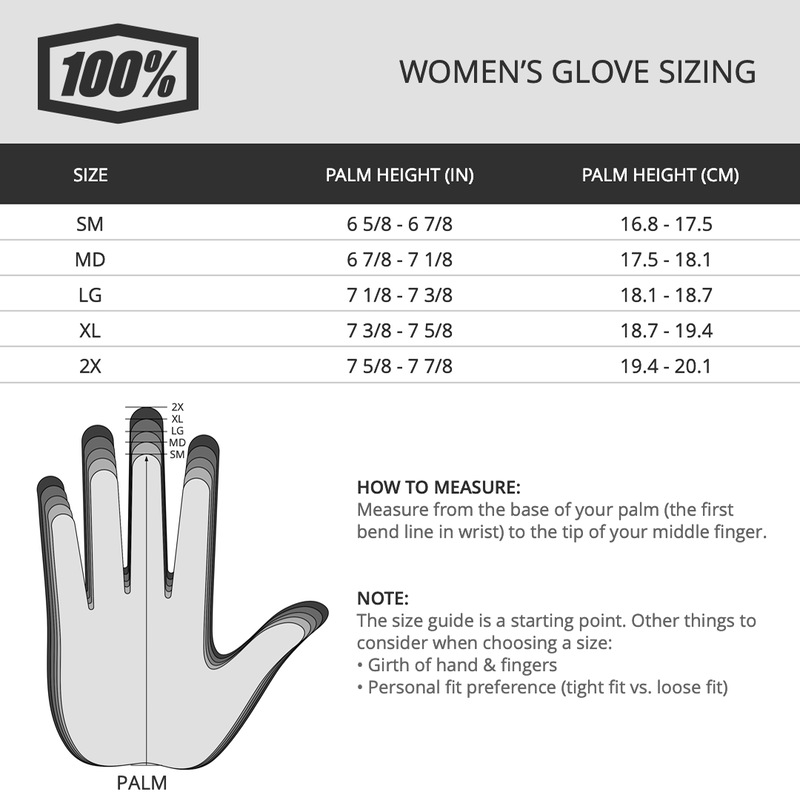 100% 100% Brisker Gloves Womens