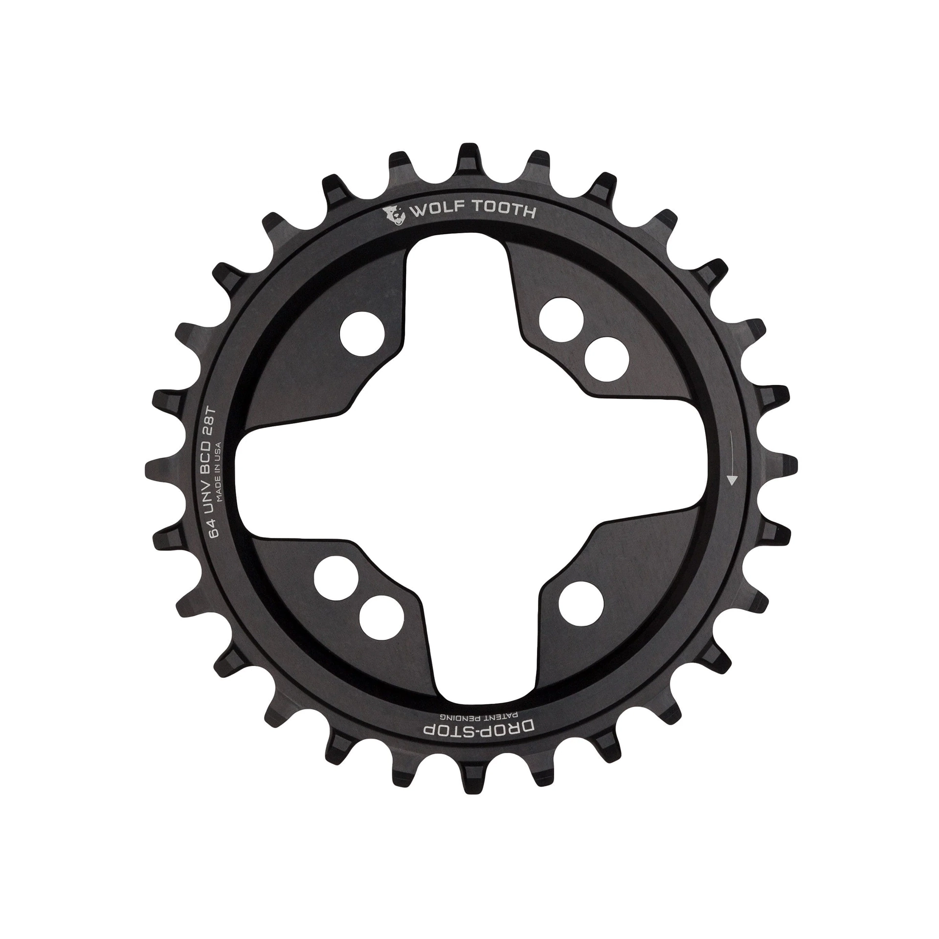 Wolf Tooth Components 38T Drop-Stop Chainring for Shimano