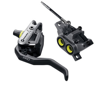 Magura MT7 Pro Disc Brake, Black and Neon Yellow (fits Front or