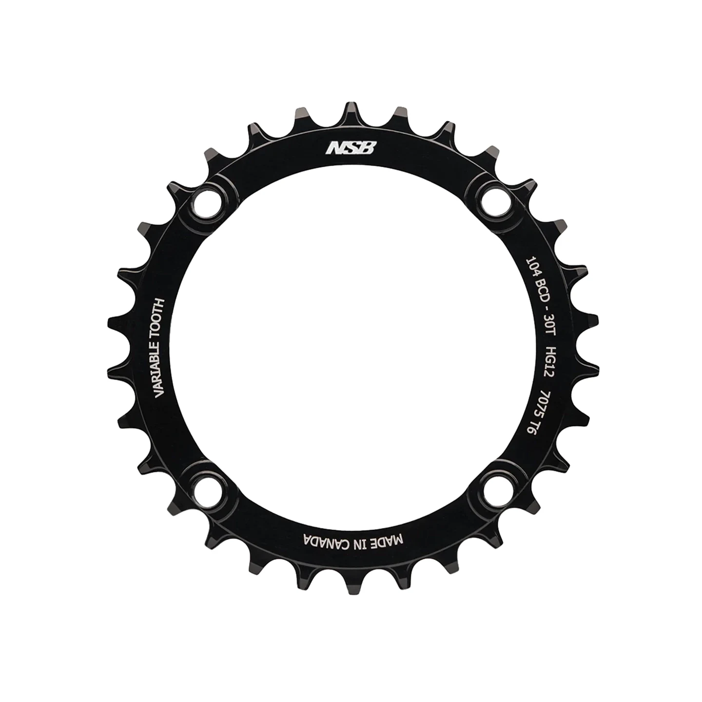NSB Shimano HG12 1x12 104 BCD Variable Tooth Chainring - The