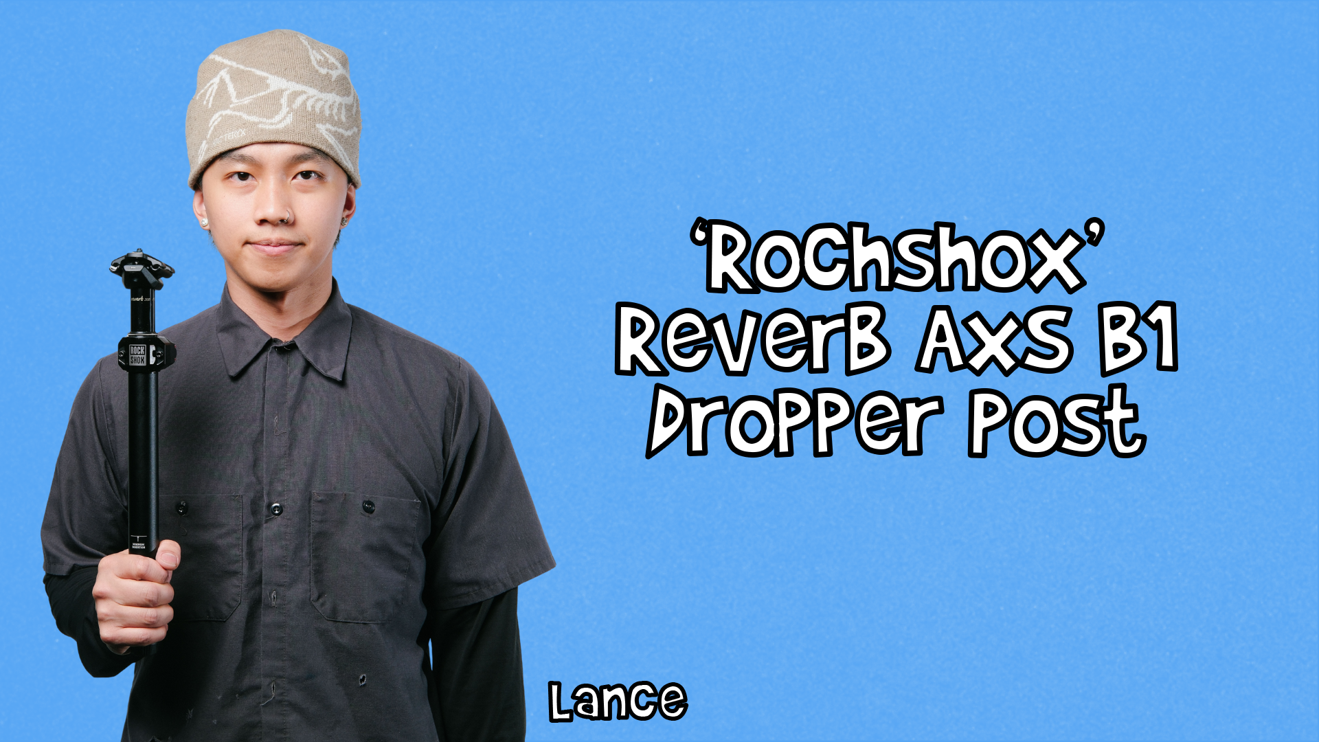 Lance holding a Reverb AXS post
