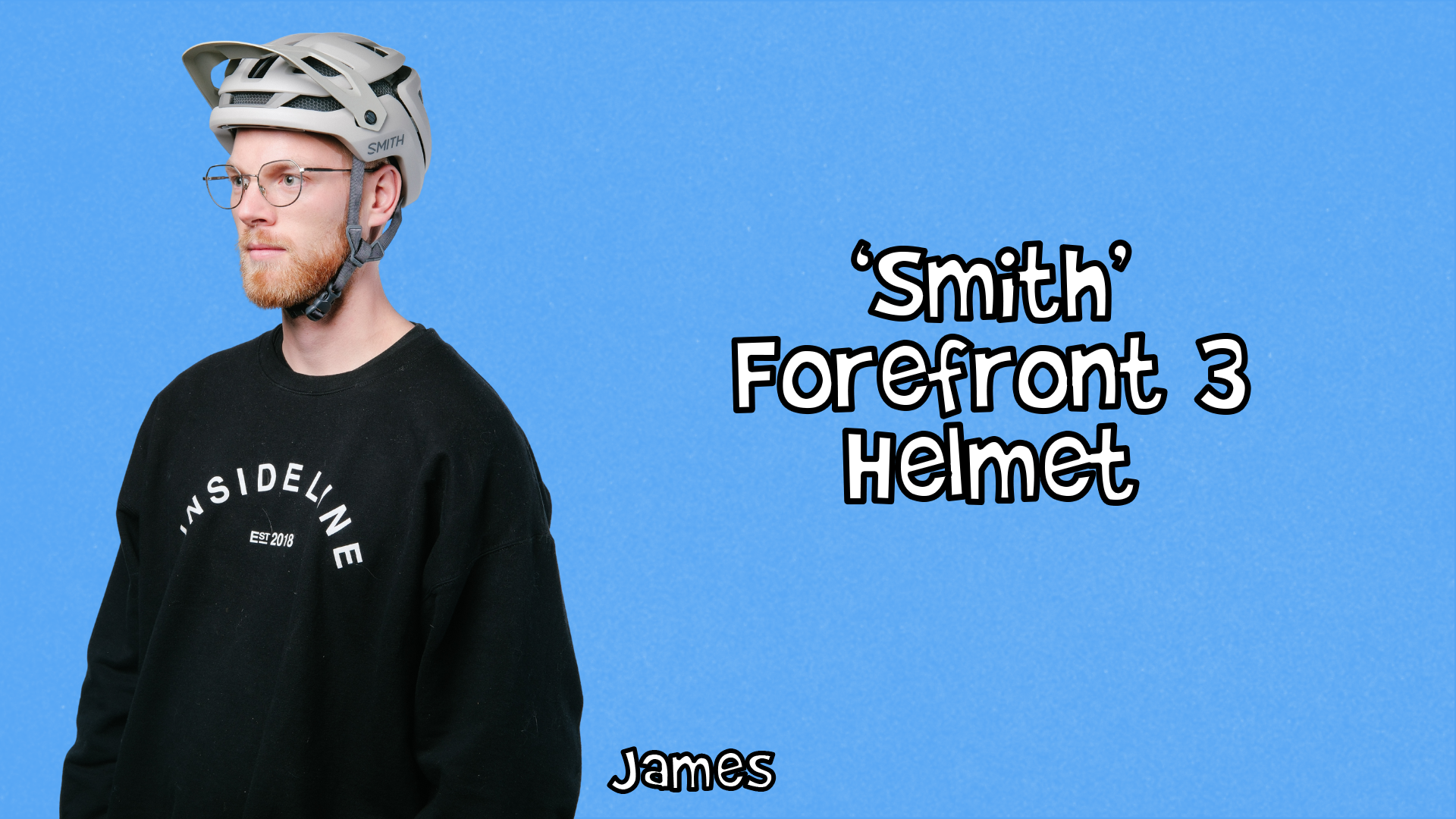 James looking off into the distance while wearing a Forefront 3 helmet
