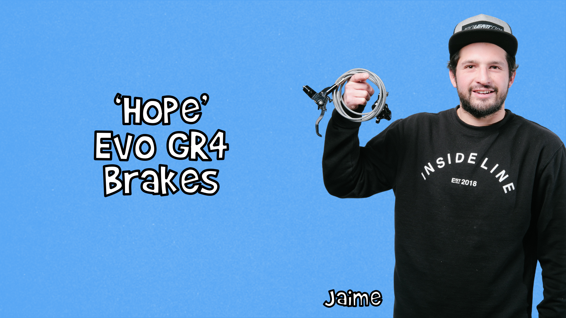 Jaime with a set of Hope Evo GR4 brakes in hand