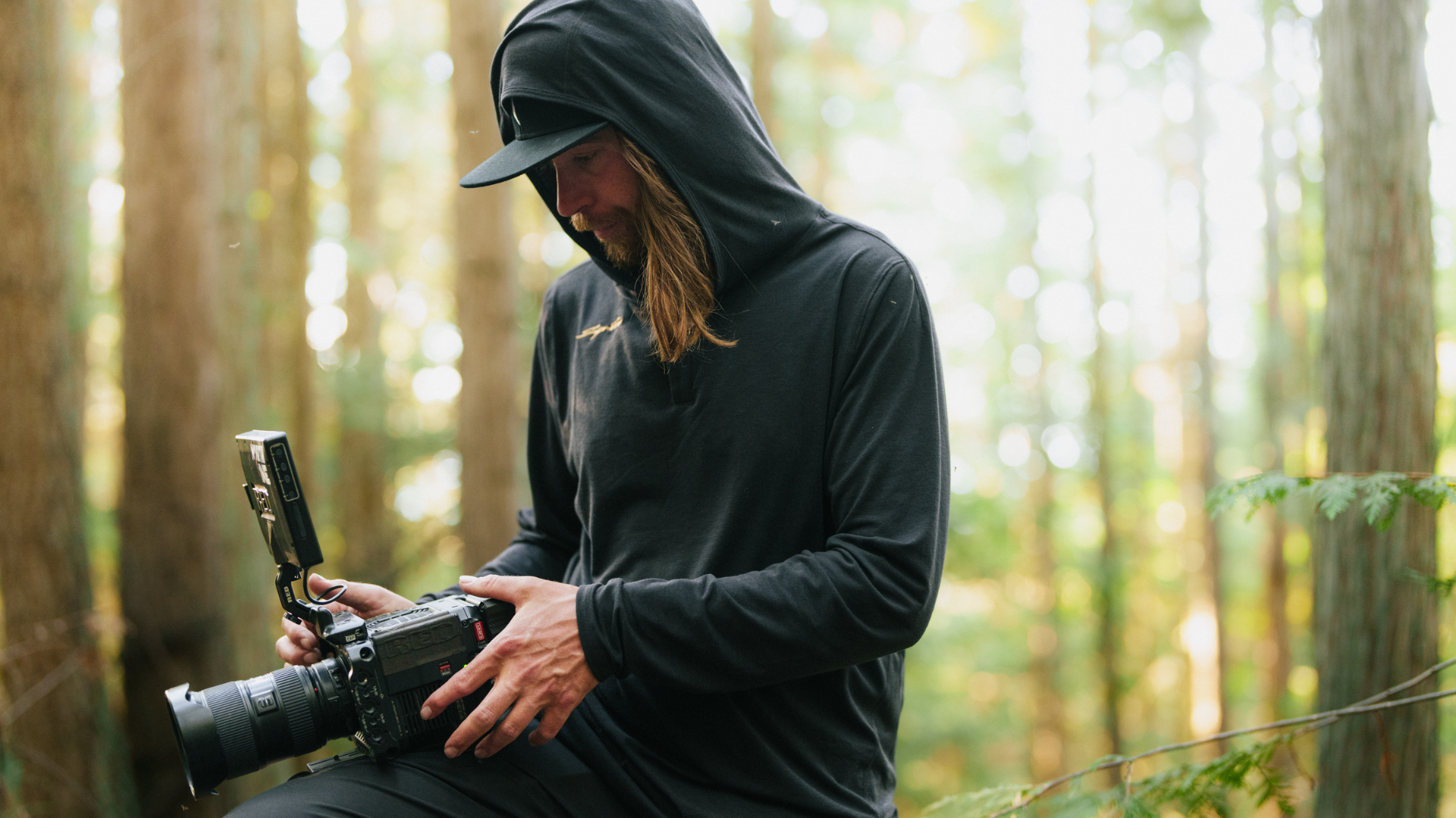 Filmer wearing the Rover UPF Sun Hoodie from Signature