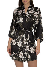 Midnight Bakery Midnight Bakery Floral and Black robe