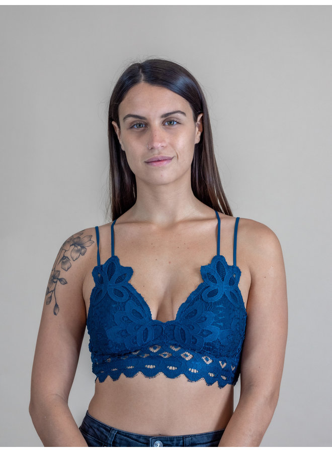 teal bralette