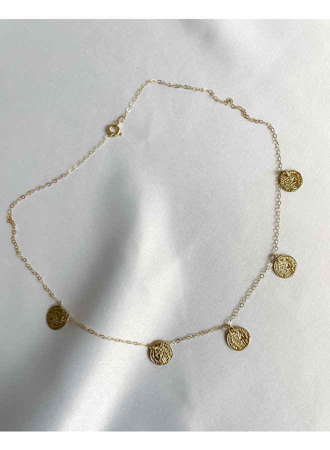 Athena Gold Chain with Coins