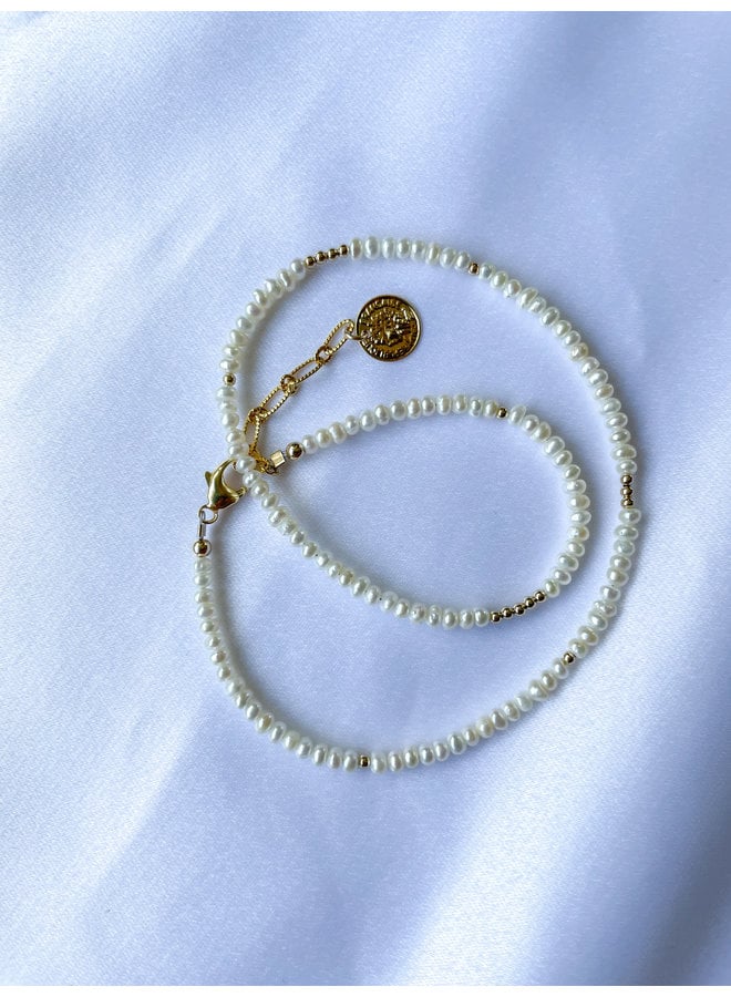 Pearly Double Wrap Bracelet