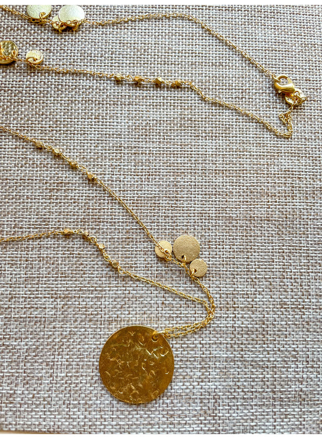 Marrakesh Long Chain Gold Coins Necklace