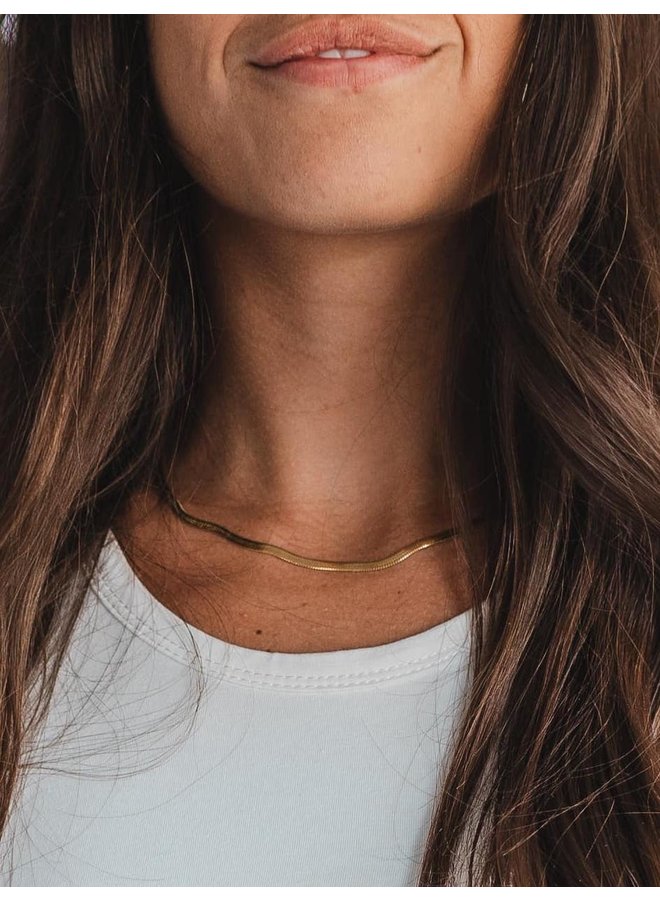 Dainty Gold Snake Chain Necklace