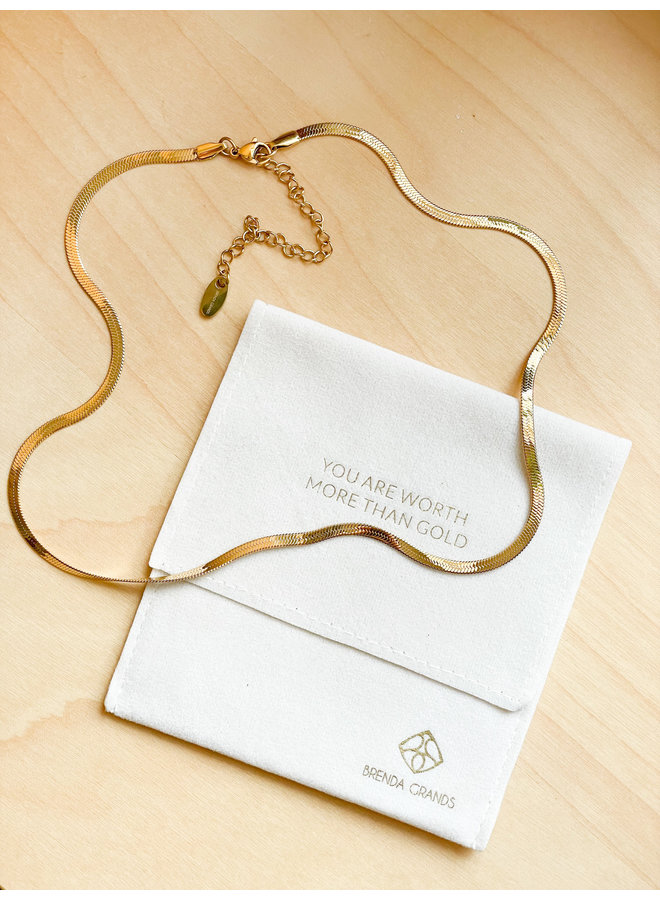 Dainty Gold Snake Chain Necklace