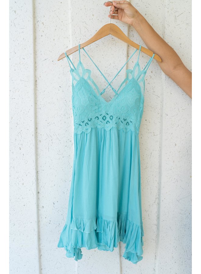 Talulah Mini Dress - Crochet Lace Cami Mini Dress
