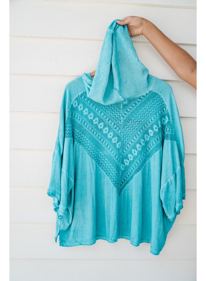 Kehlani Lace Cover Up/Tunic Hoodie