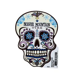 Sugar Skull Sticker 3" x 4"