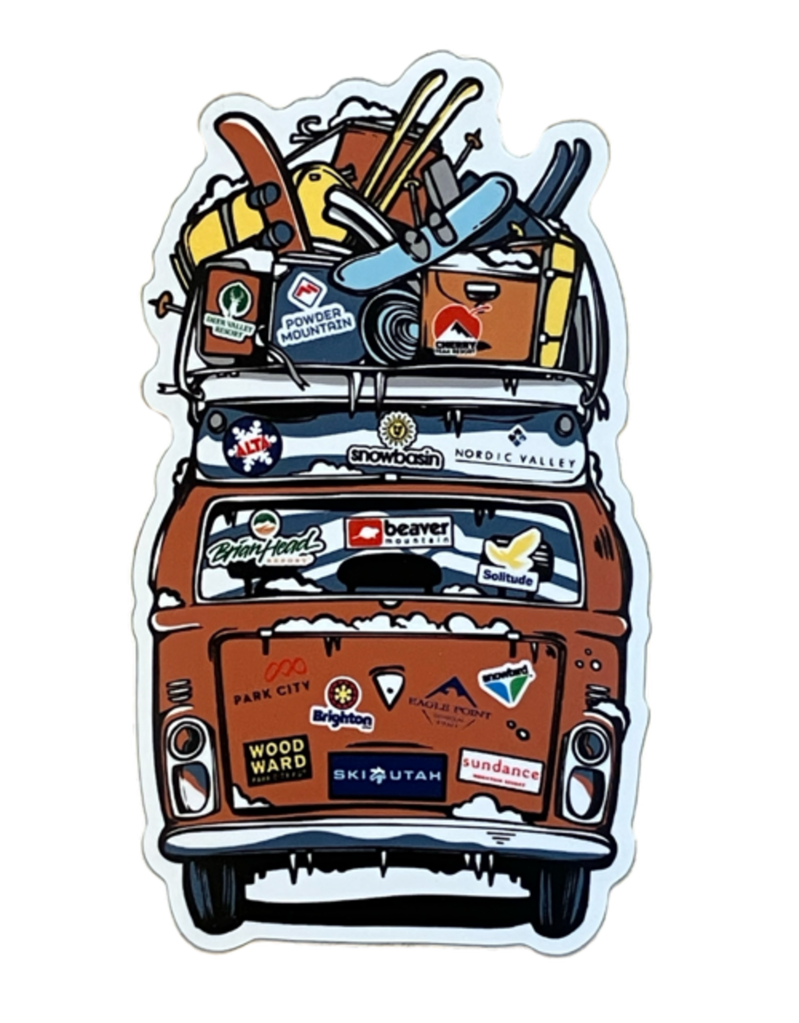 Wild Tribute I Love Ski Utah Sticker
