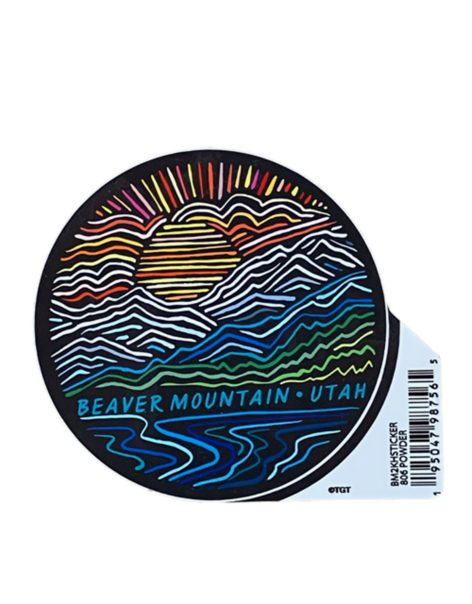 TGT Powder Run 806 3" x 3" Circle Sticker