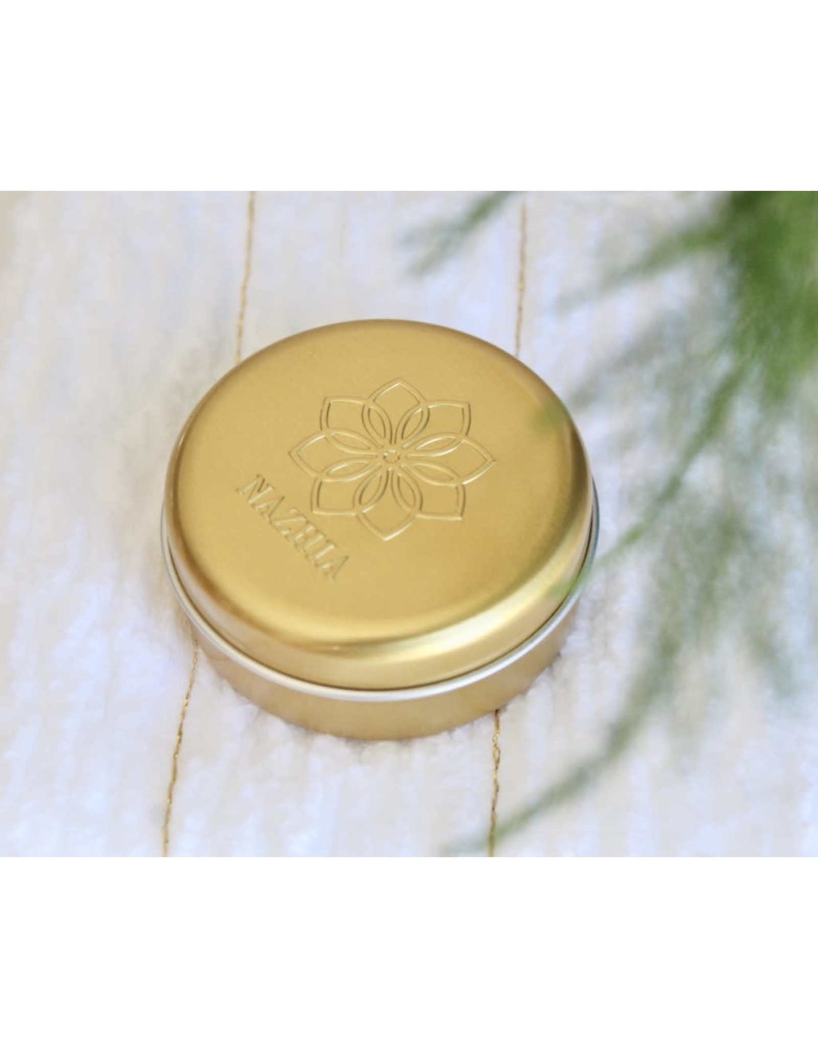 Nazhia Organics Gold Travel Tin for Nazhia Shampoo and Conditioner Bar