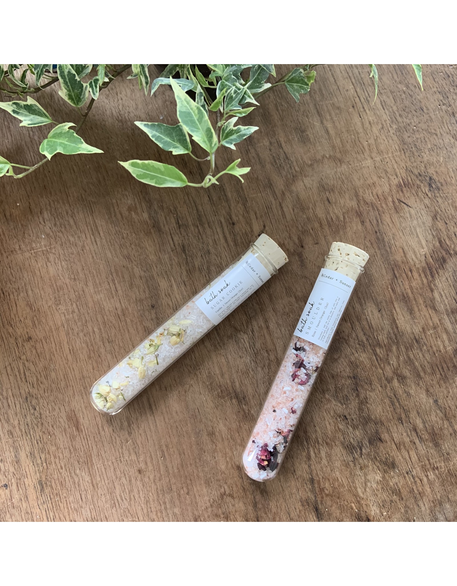 Cedar + Sunset Botanical Bath Tea in Glass Tube