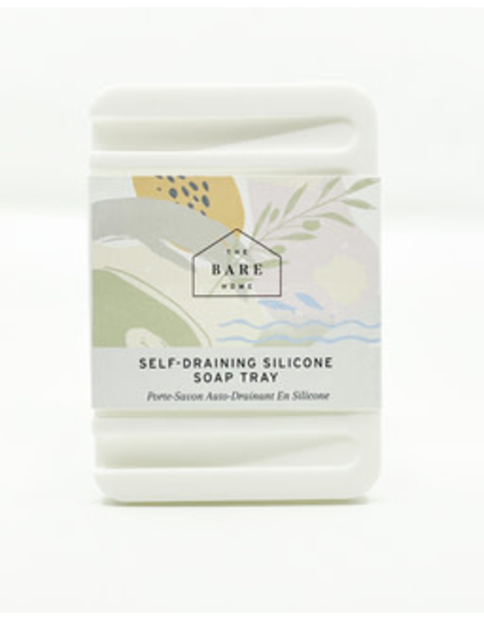 Self Draining Silicone Soap Dish White