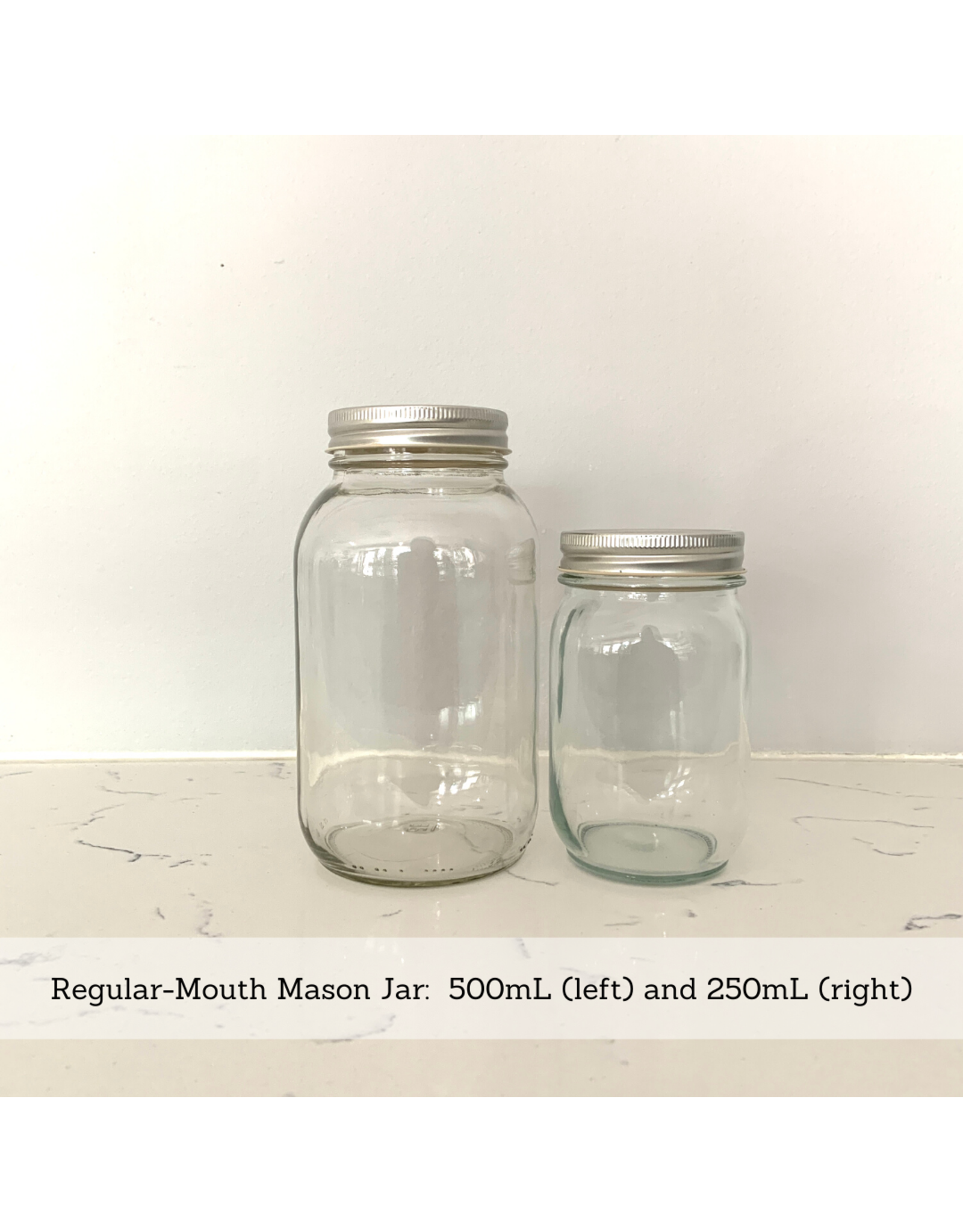 EcoFillosophy Empty Regular Mouth Mason Jar with Lid