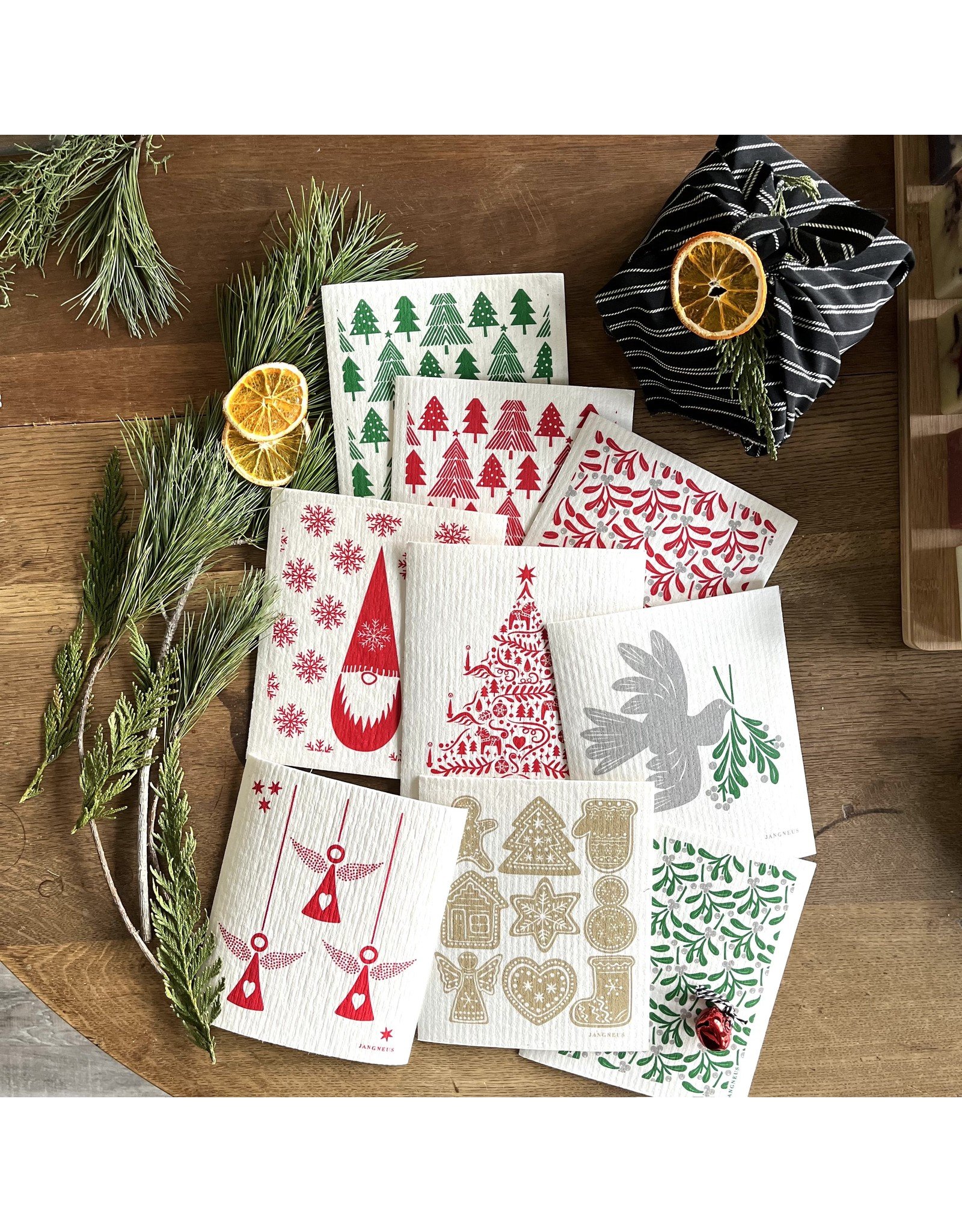 Swedish Sponge Dish Cloth Farmhouse Christmas Tree - Golden Gait