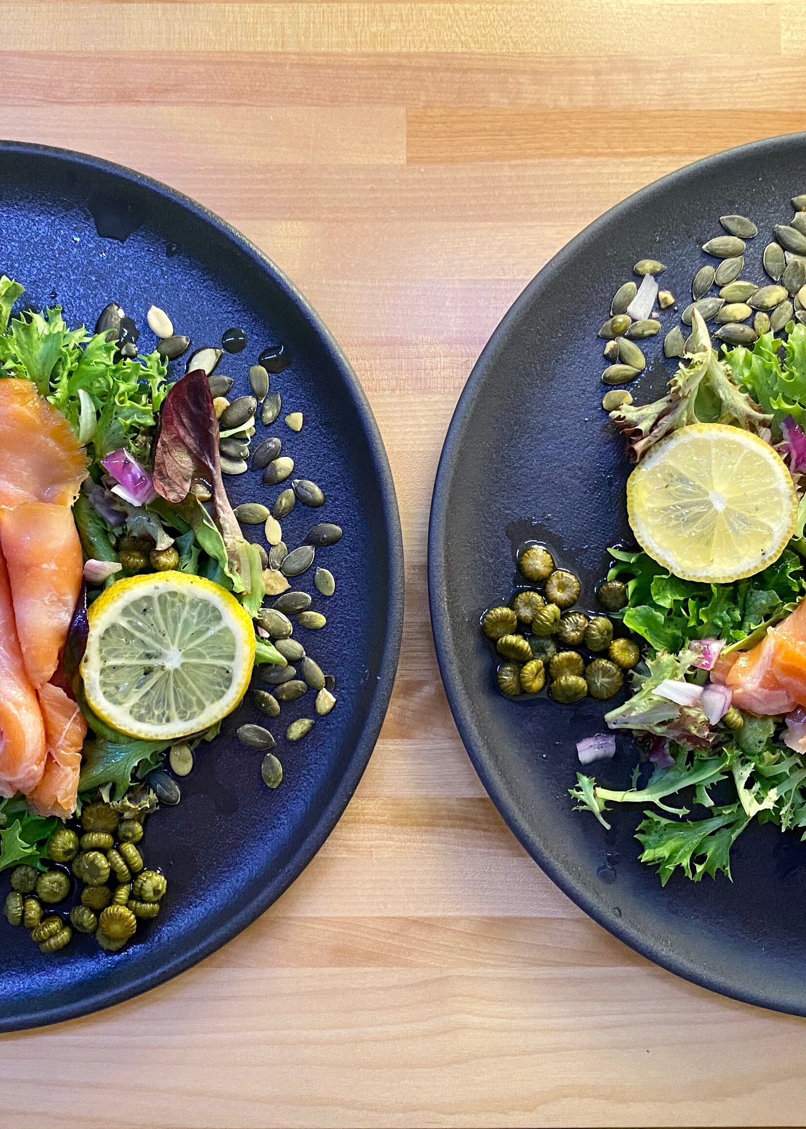 Salade-repas au saumon fumé Les semeurs