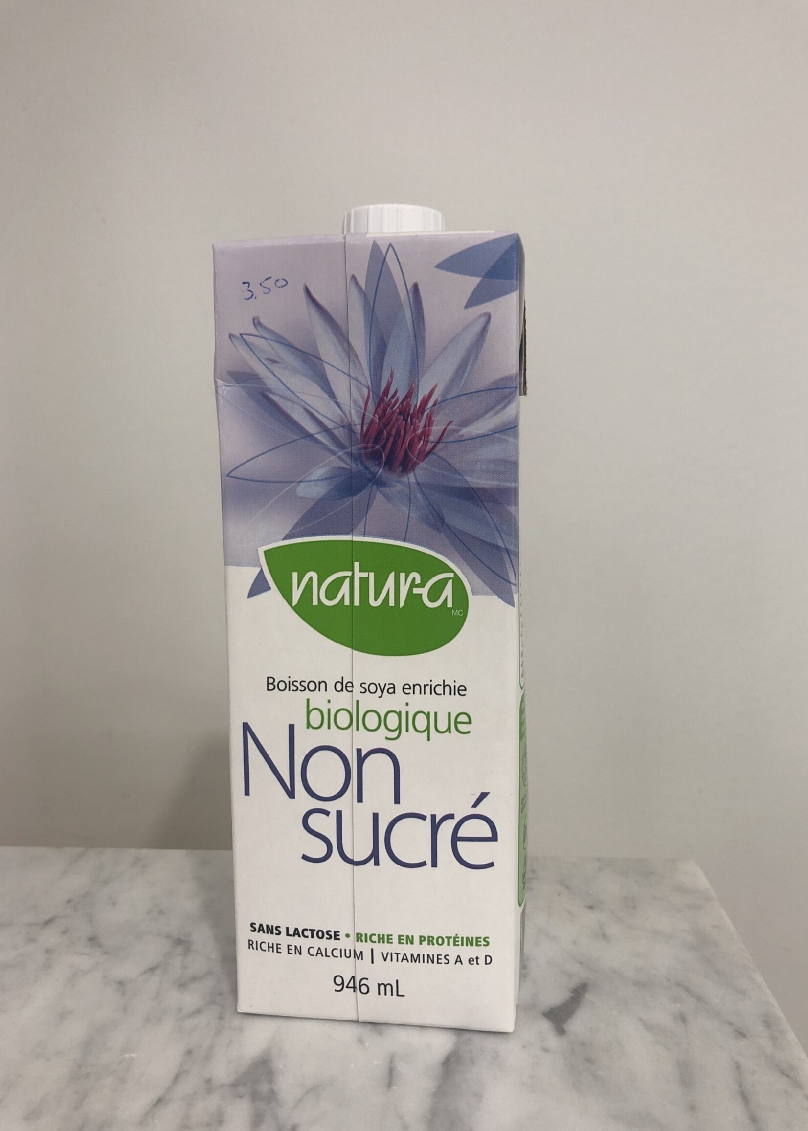 Lait de soya enrichi biologique sans sucre - Natur-A 946ml
