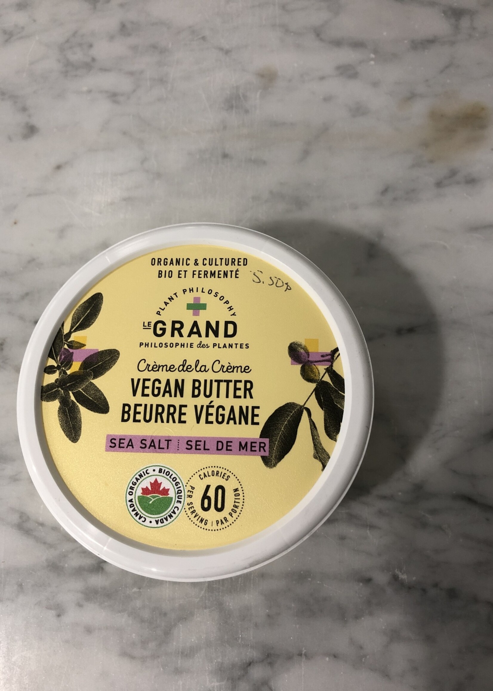 Beurre végane biologique - sel de mer  Le grand 227g