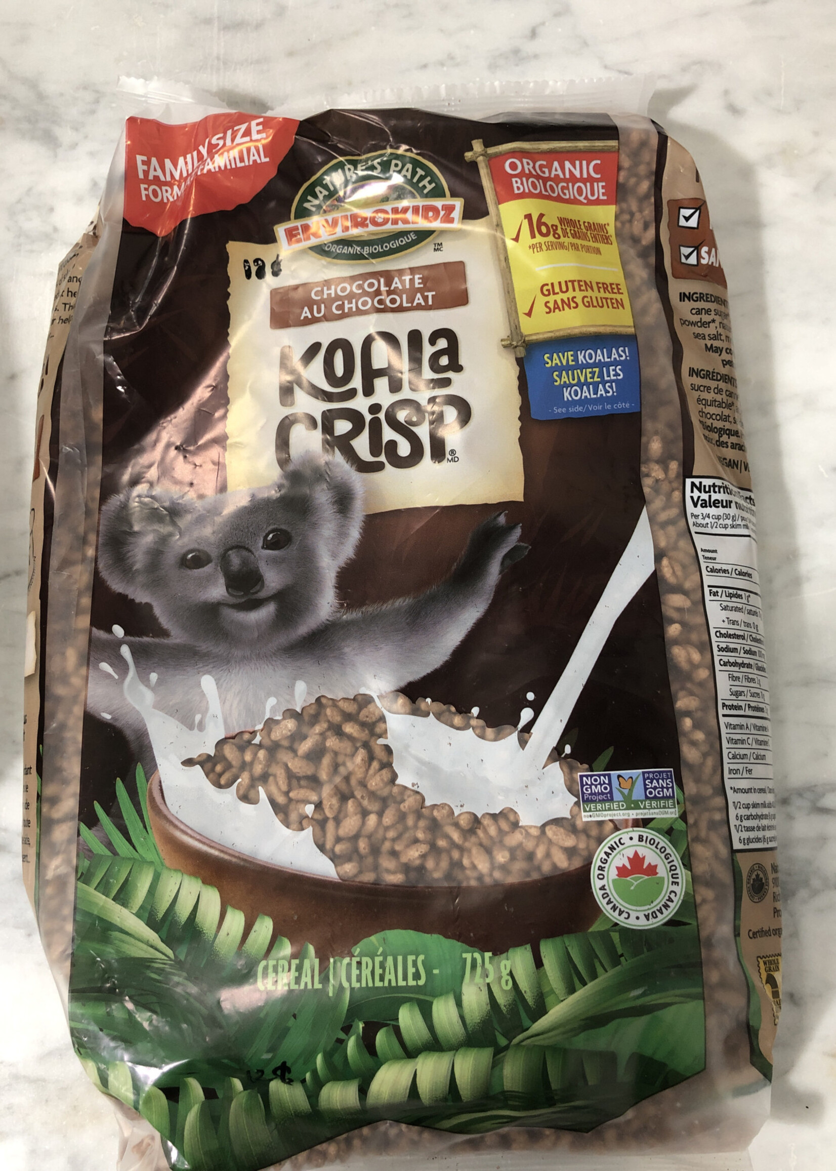 Céréales riz chocolat biologique Koala crisp (Eco Pac)