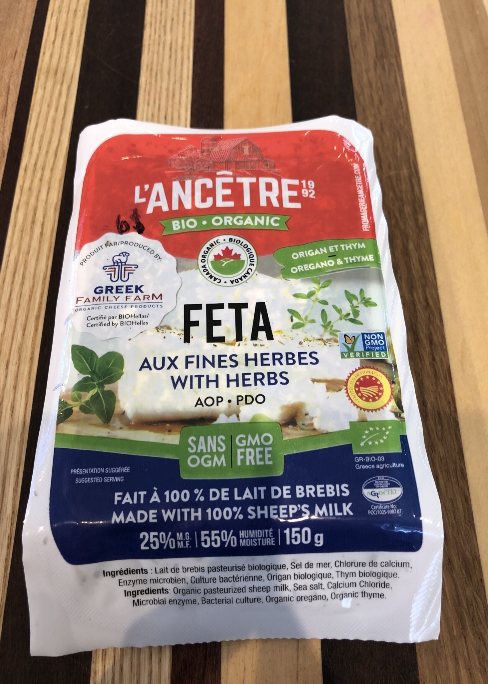 Feta aux fines herbes biologique - Fromagerie l'Ancêtre