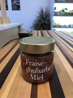 Tartinade miel, fraise et rhubarbe - Miel d'Anicet 212ml