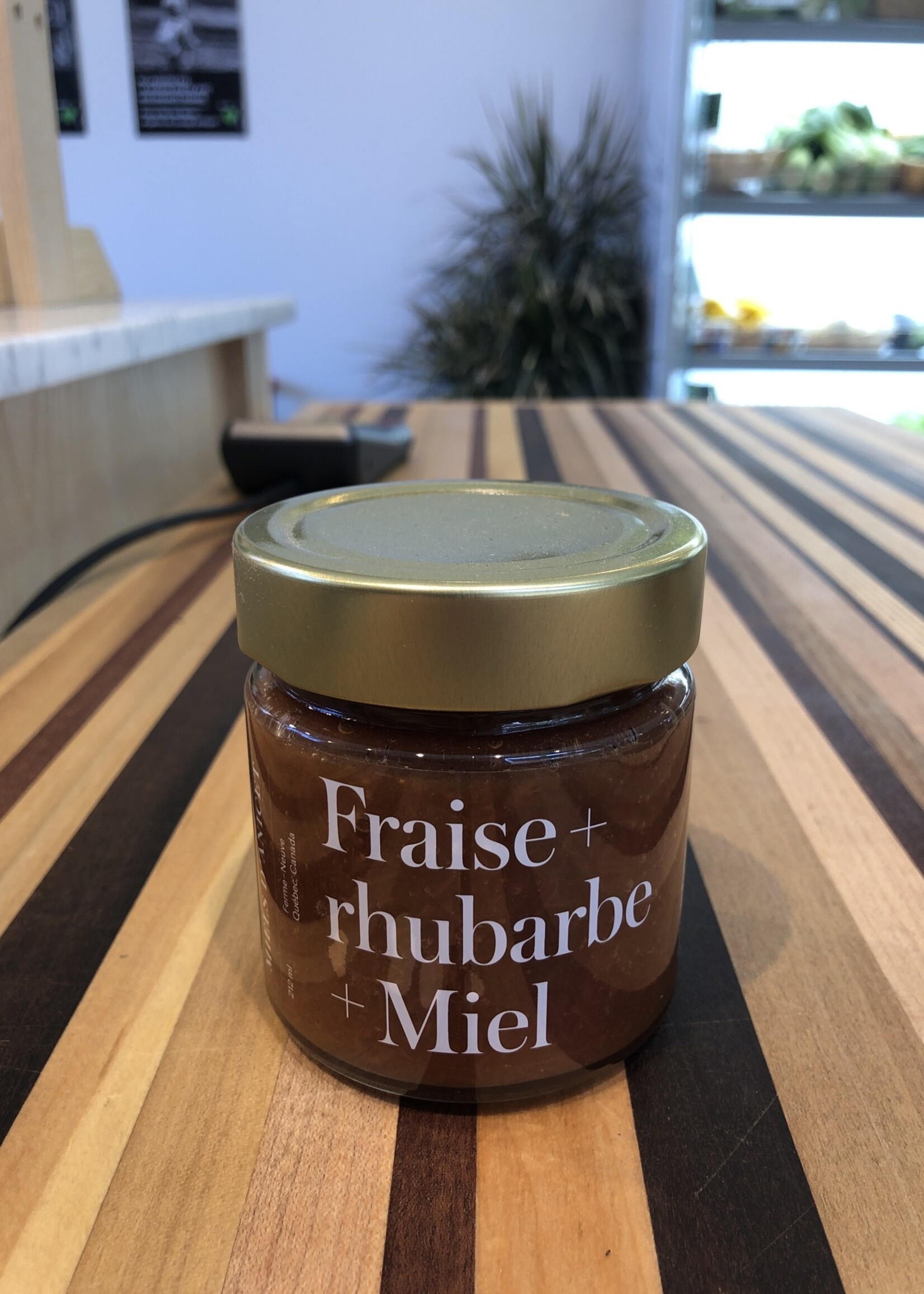 Tartinade miel, fraise et rhubarbe - Miel d'Anicet 212ml