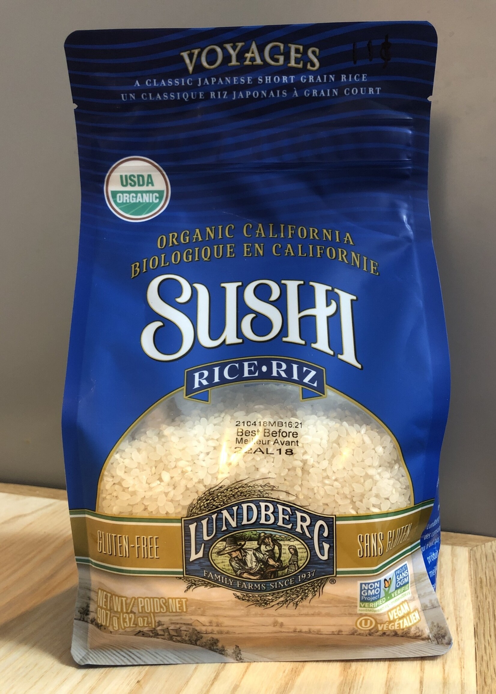 Riz blanc sushi biologique 907g