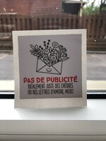 Autocollant "Pas de publicité"