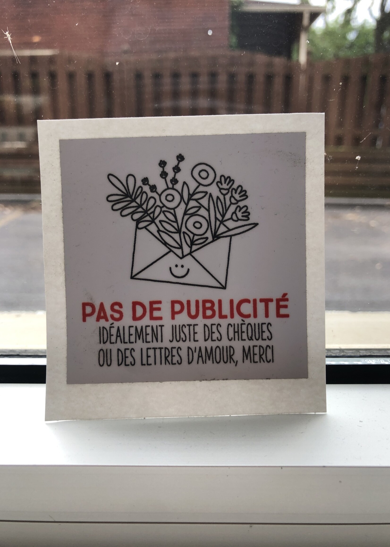 Autocollant "Pas de publicité"