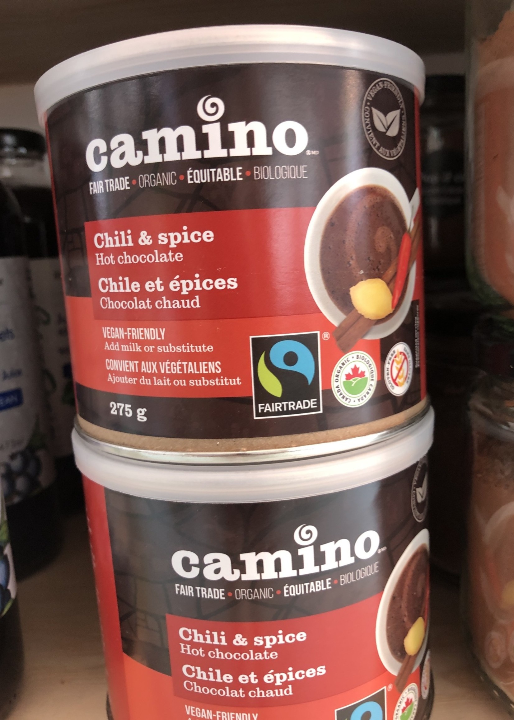 Chocolat chaud Camino biologique chili épicé 275g
