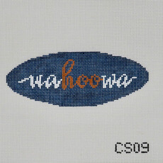 Cabell Stitchery CABELL STITCHERY Needlepoint Ornament  Wahoowa Cursive