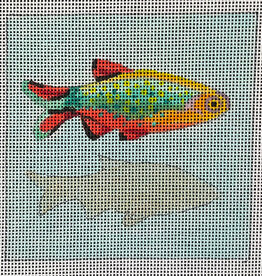 COLORS OF PRAISE Needlepoint Fish Coaster