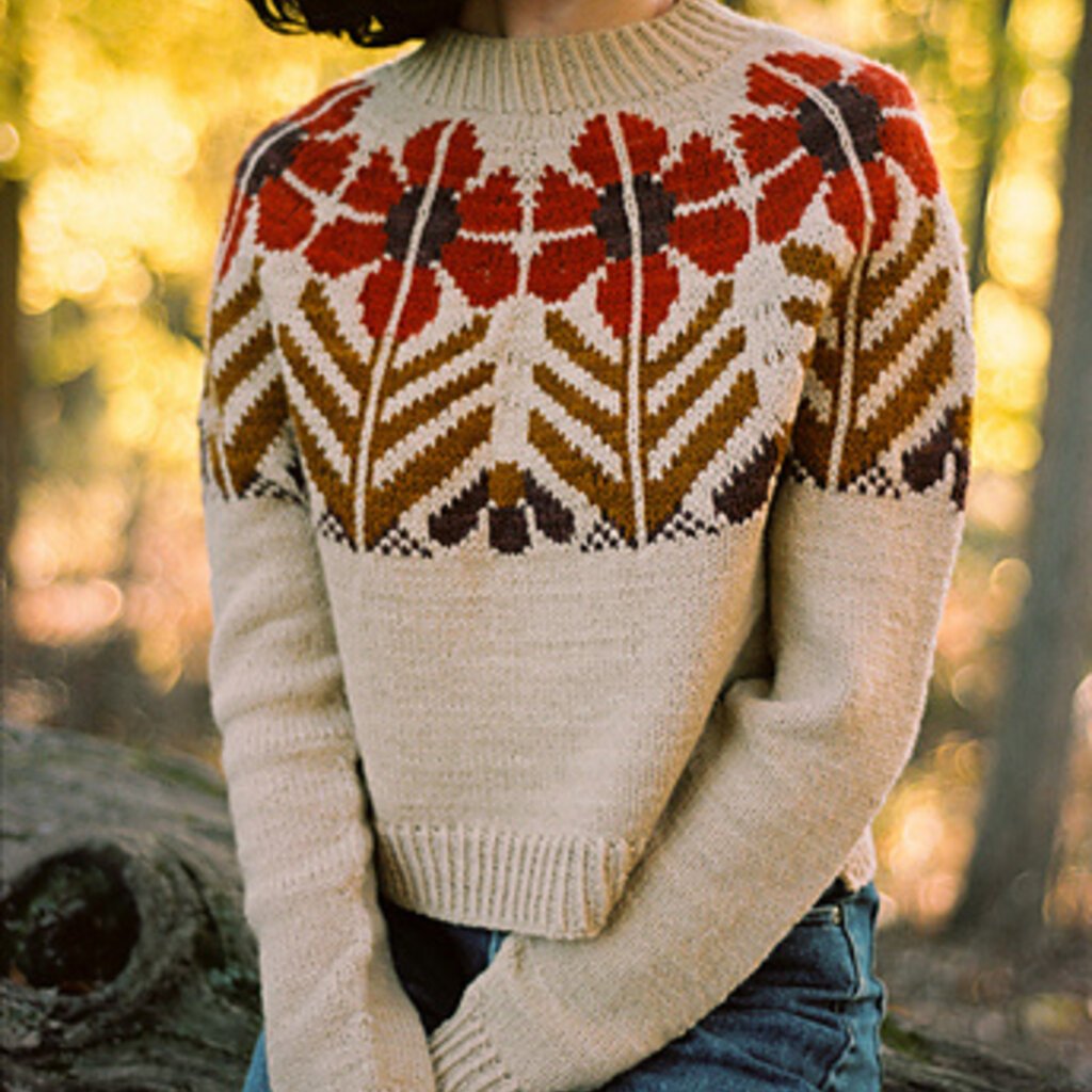 Magpie Knits MAGPIE KNITS Winter Blooms Ladderback Jacquard